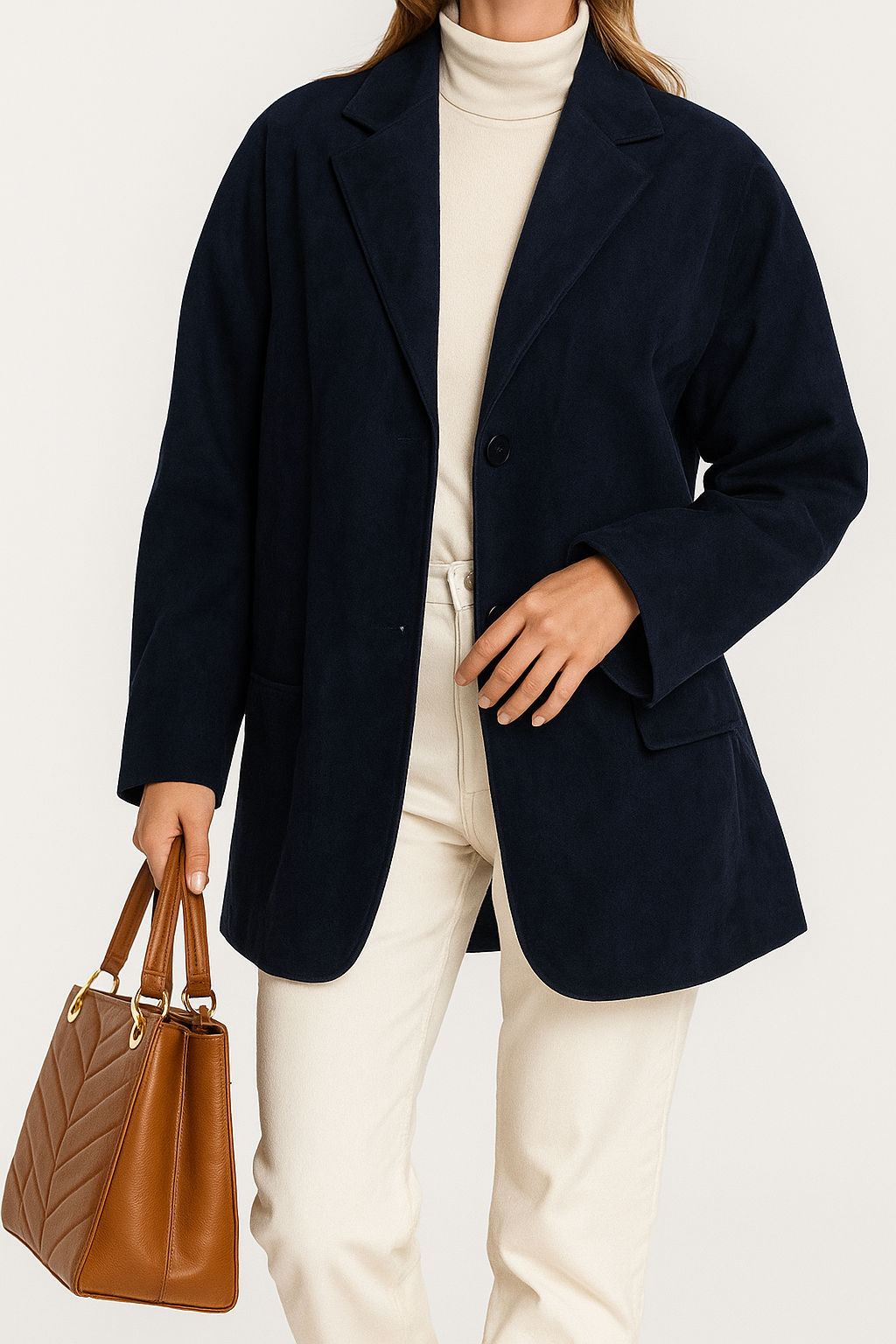 Classic Suede Blazer for Effortless Style – Vintage-Inspired Loose Fit Coat